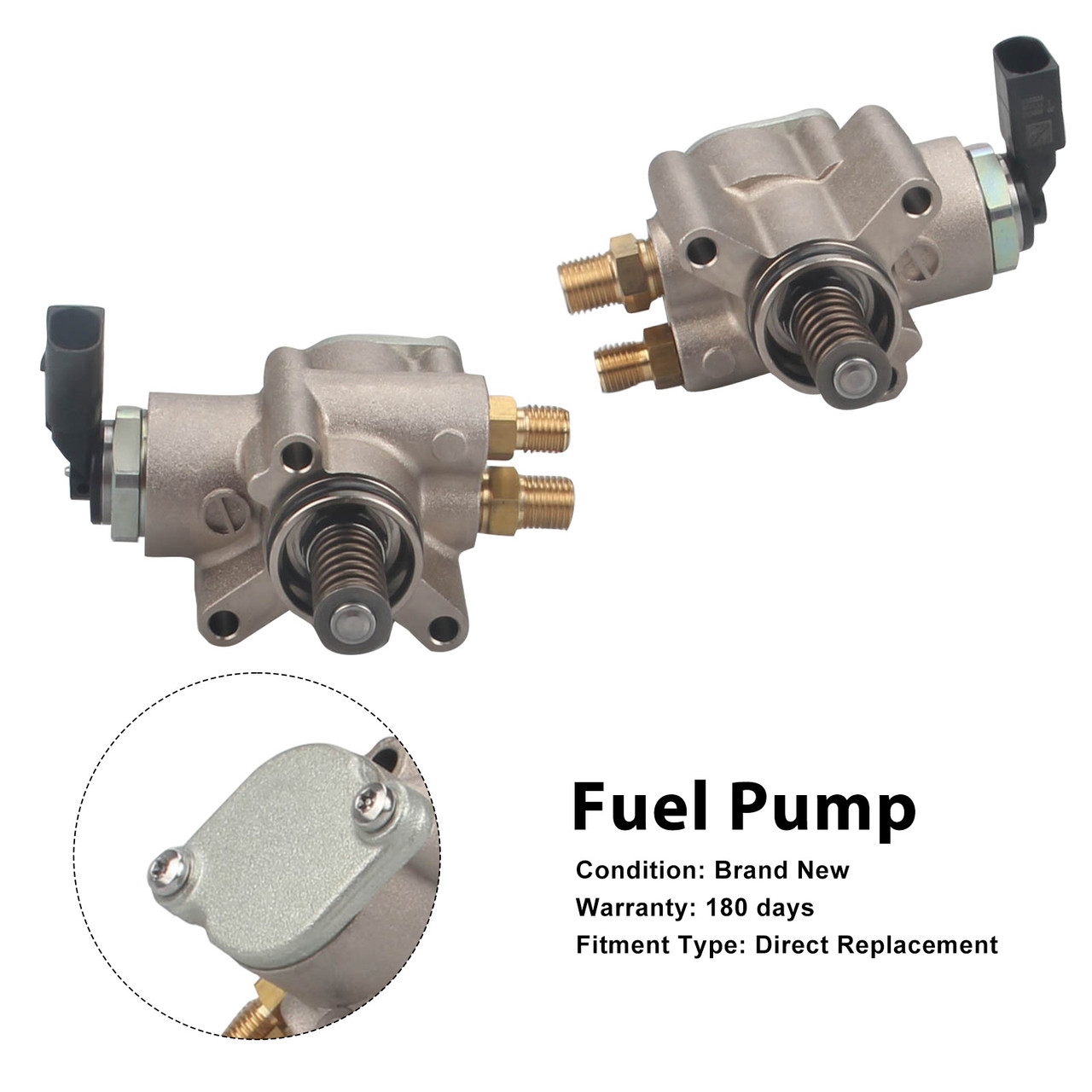 2007-2008 Audi RS4 4.2L V8 Left 2*High Pressure Fuel Pump 079127025AC Generic