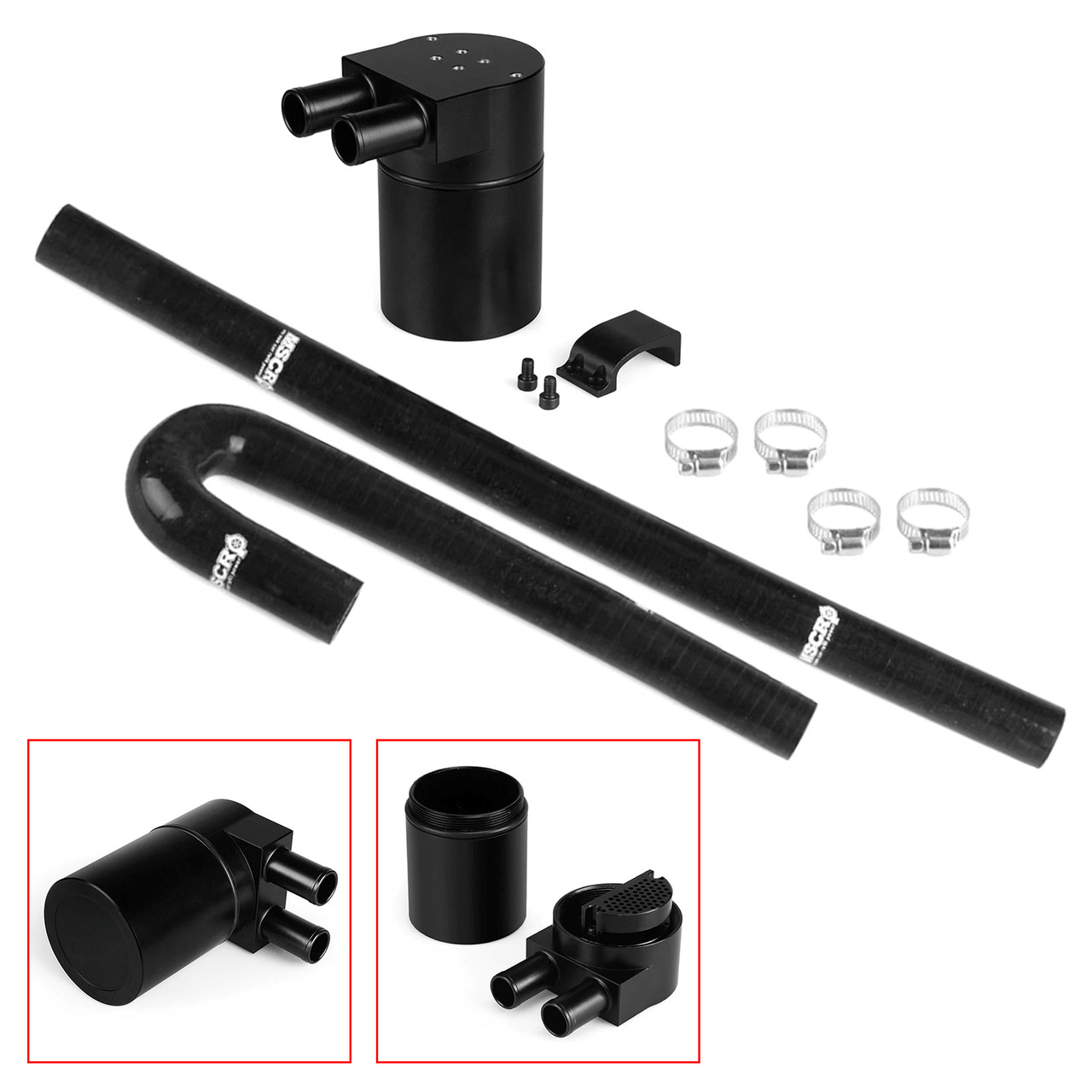 2012-2014 F30 Sedan 328i / 328xi Oil Catch Can Tank with Silicone Radiator Hose OCC016-Black Generic
