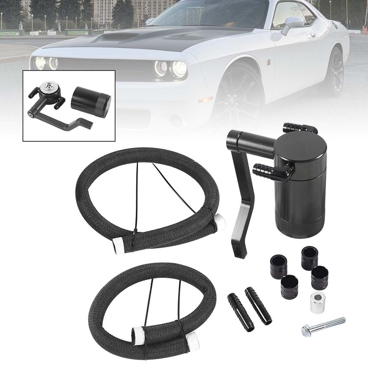 2011-2021 Jeep Grand Cherokee 6.4 Catch Can Air Oil Separator Black OCC-1056 Generic