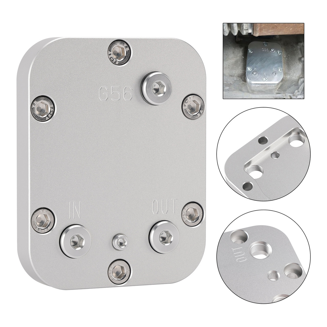 2005-2010 Dodge Ram 1500 2500 3500 3 Ports PTO Cooler Cover 1/8 NPT Generic