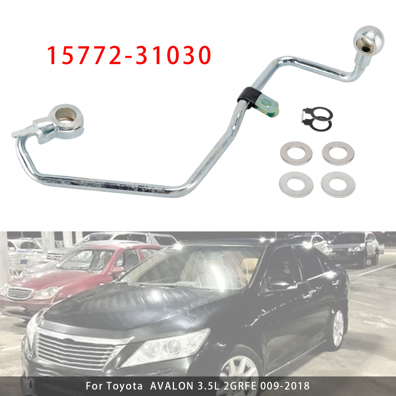 2009-2016 Toyota SIENNA 3.5L 2GRFE Engine Oil Cooler Line Pipe 15772-31030+Gaskets Generic