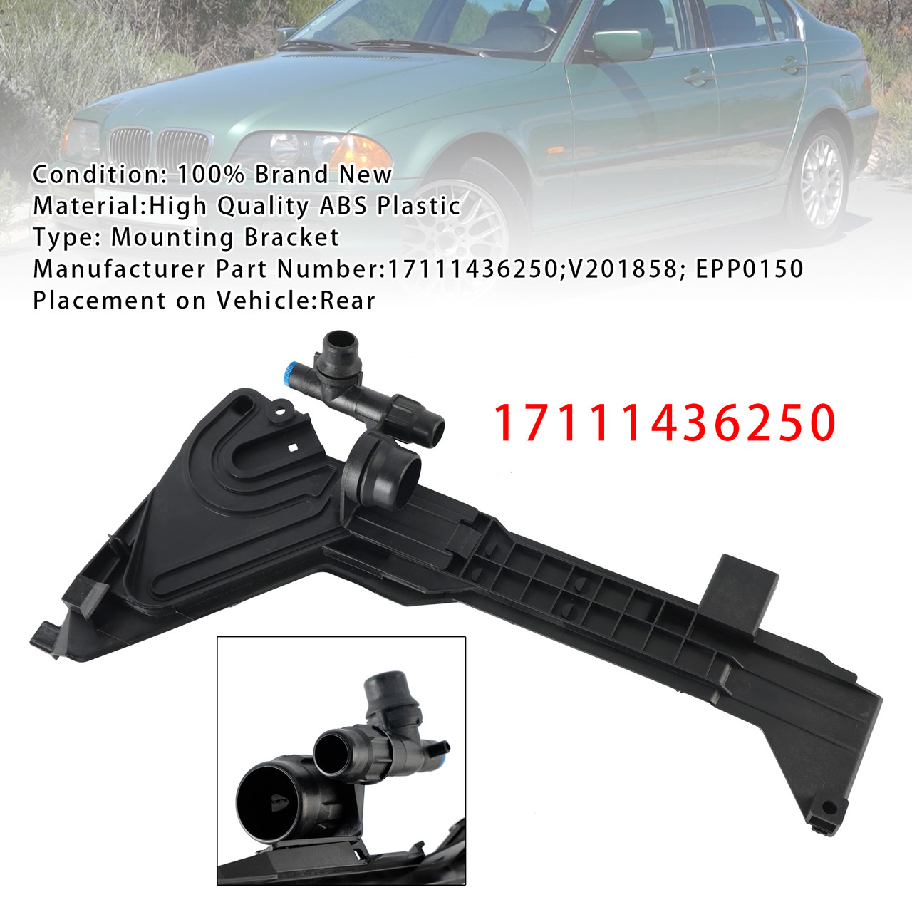 1999-2006 BMW 323i 325 328 330 Radiator Expansion Tank Mounting Plate 17111436250 Generic