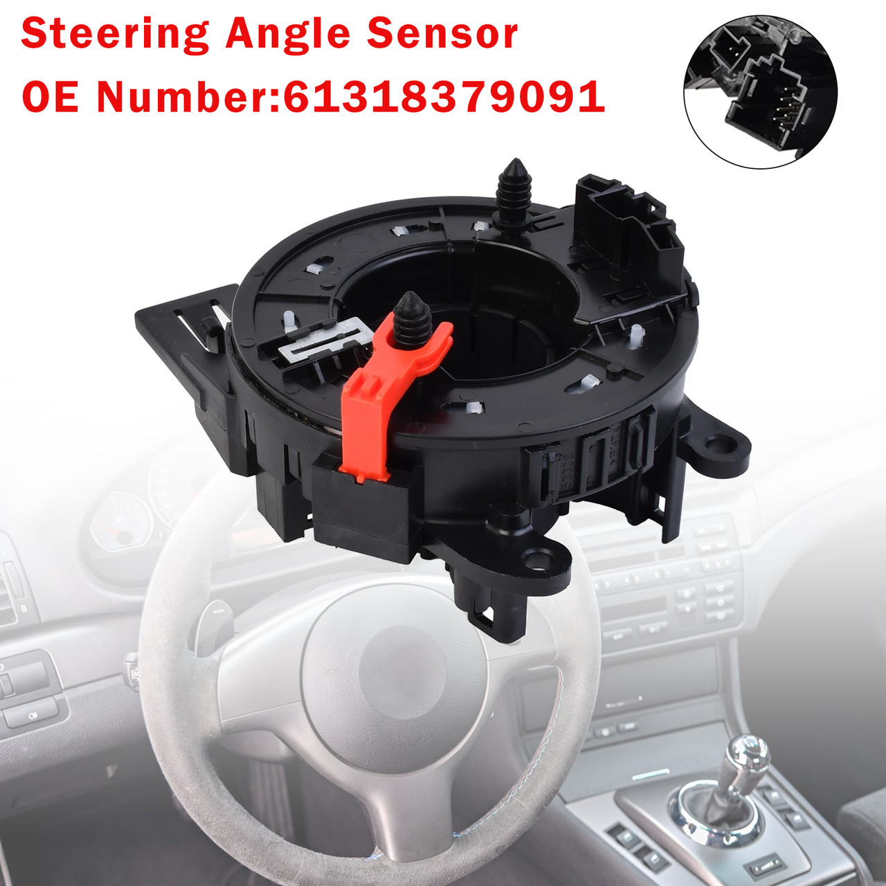 1995-2011 BMW 3 E46 5 E39 7 E38 X3 E83 X5 E53 Steering Angle Sensor Slip Ring 61318379091 Generic