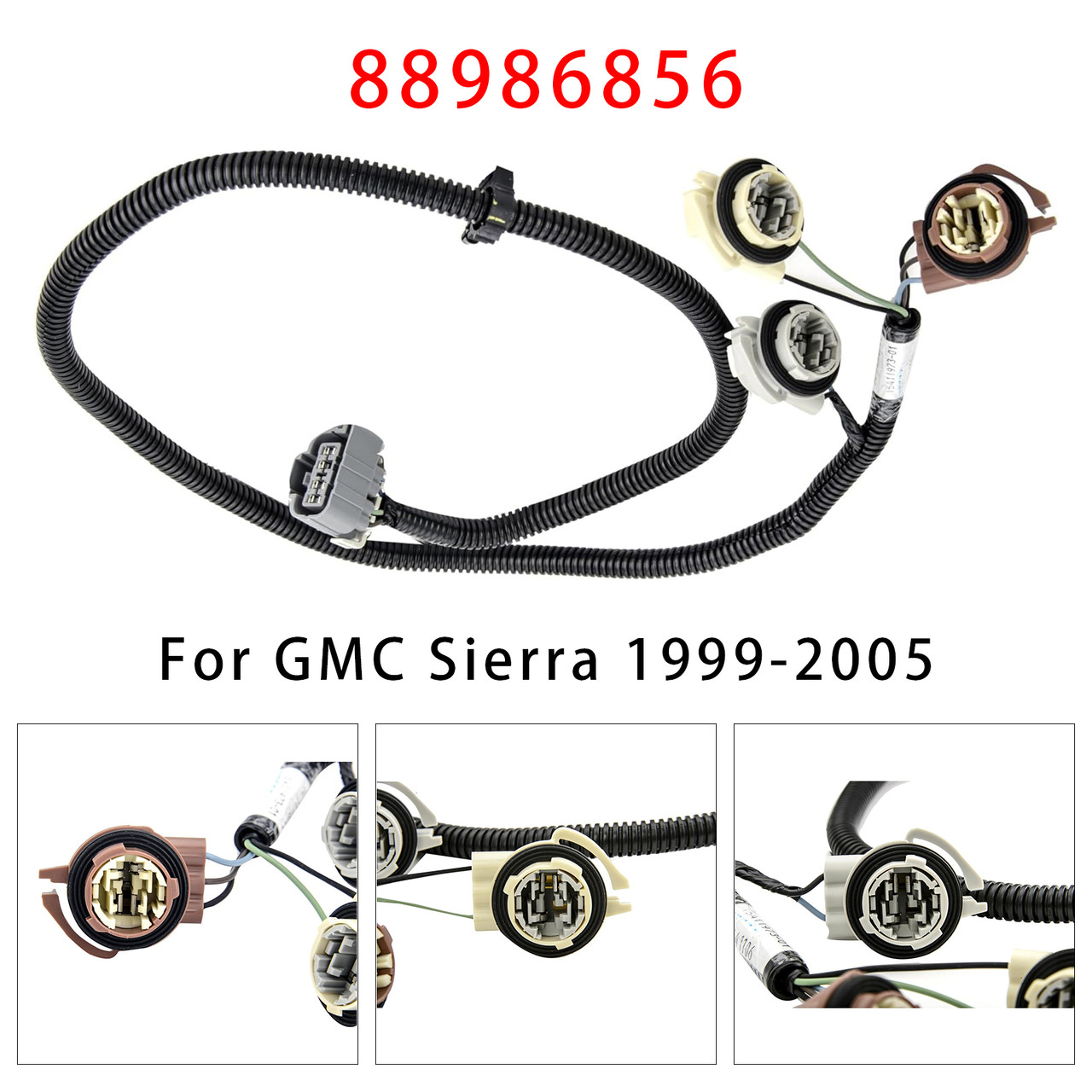 1999-2005 Chevrolet Silverado Left Driver Side Tail Light Wiring Harness 88986856 Generic