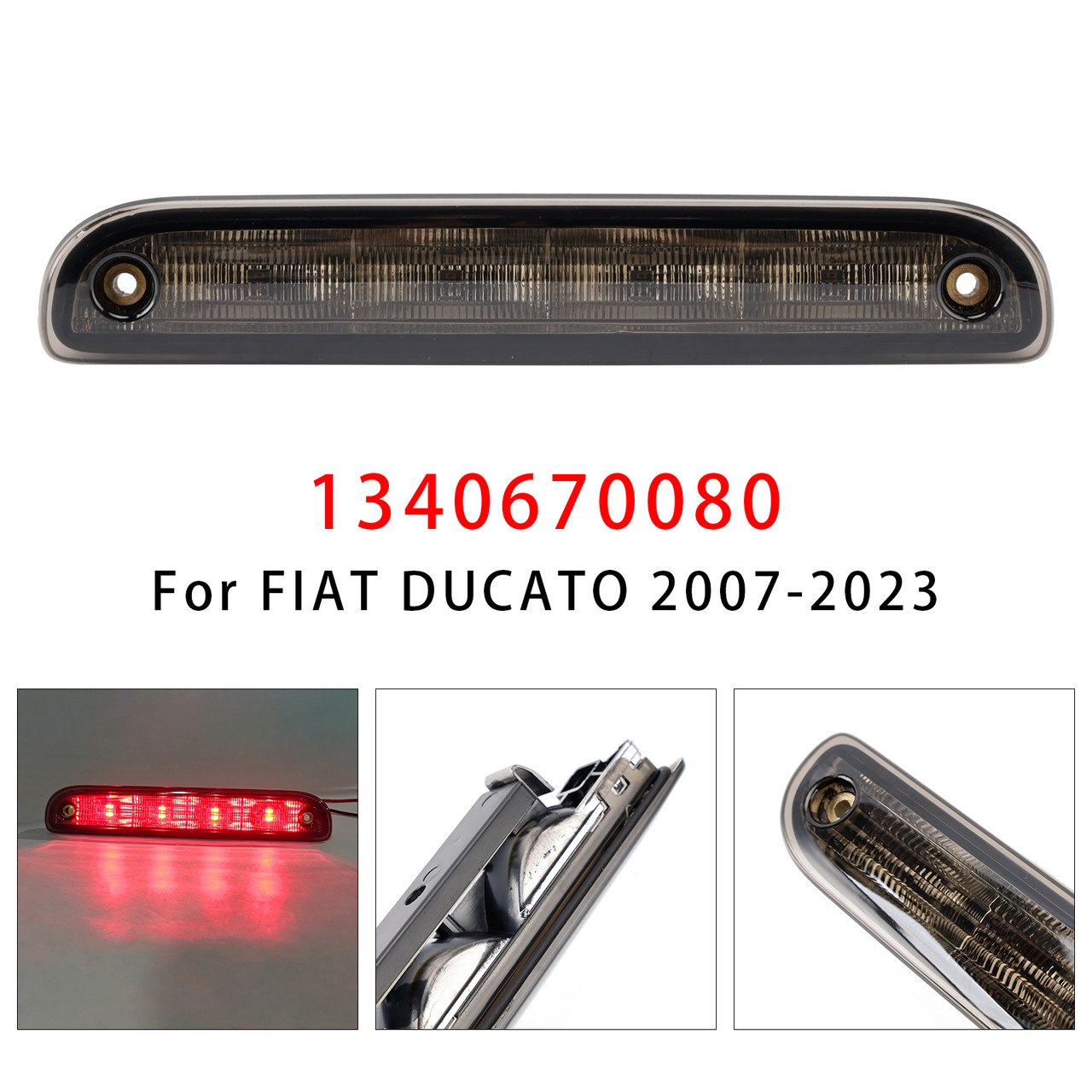 2007-2023 CITROEN RELAY Rear Stop Black Brake Light Lamp 1340670080 Generic