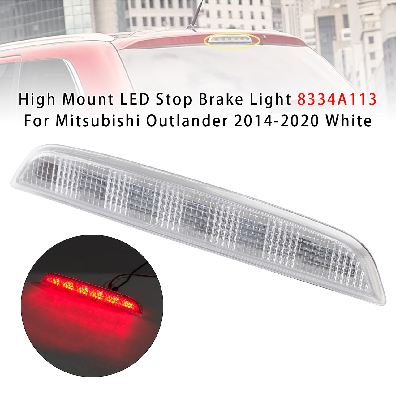 2013-2016 Mitsubishi Outlander High Mount LED Stop Brake Light 8334A113 White Generic