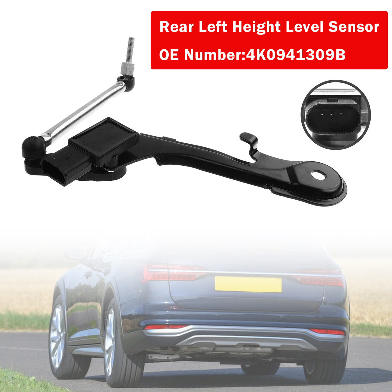 2018-2020 Audi A6 C8 A7 Sportback Q5 SQ5 Quattro Rear Left Height Level Sensor 4K0941309B Generic
