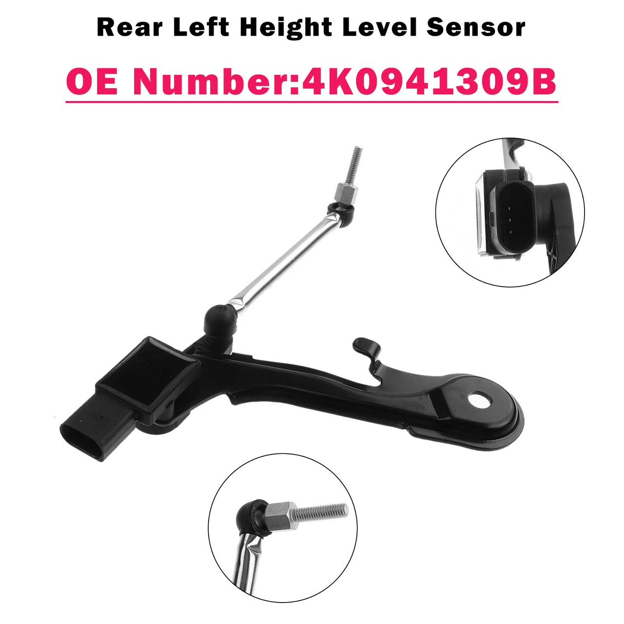 2018-2020 Audi A6 C8 A7 Sportback Q5 SQ5 Quattro Rear Left Height Level Sensor 4K0941309B Generic