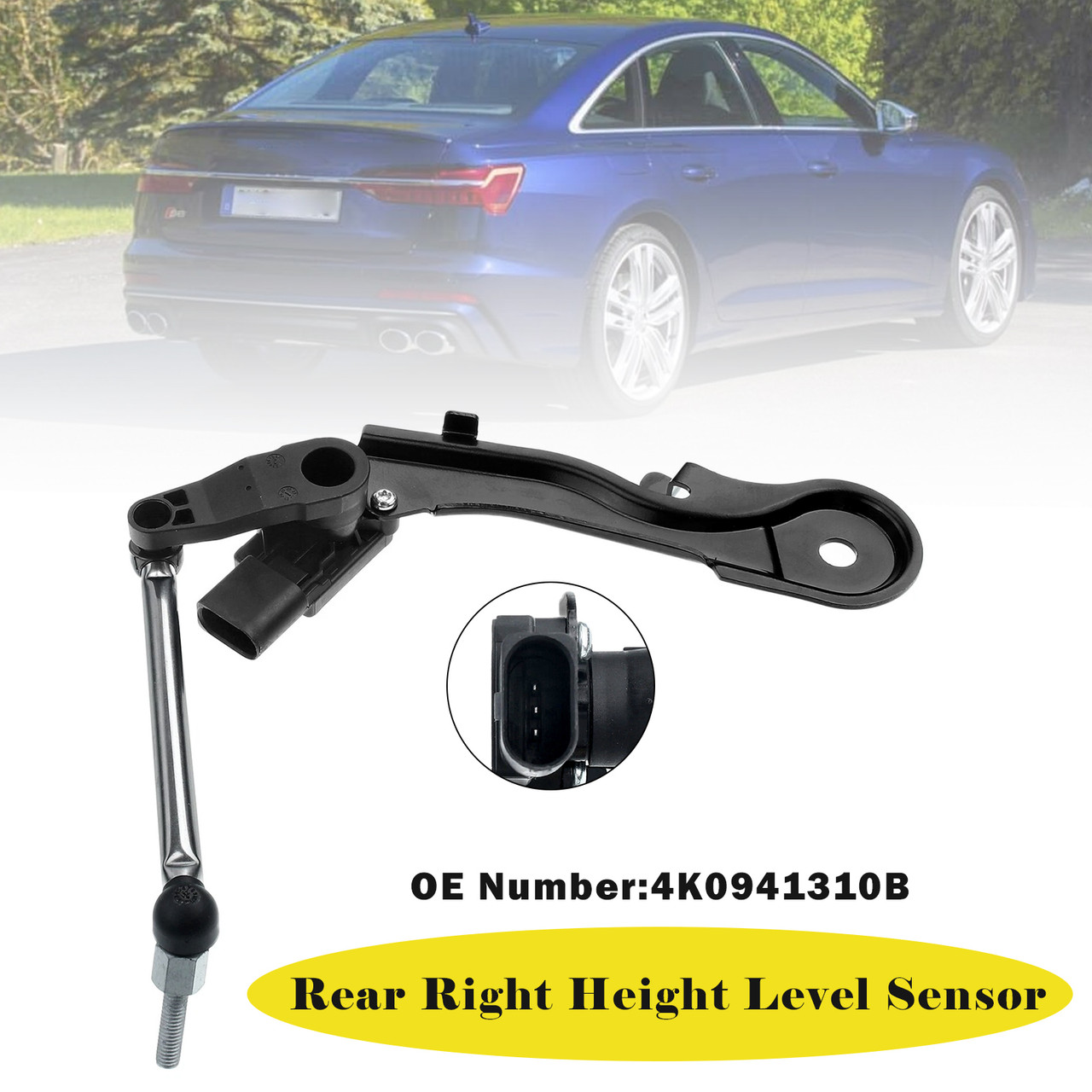 2018-2020 Audi A6 C8 A7 Sportback Q5 SQ5 Quattro Rear Right Height Level Sensor 4K0941310B Generic