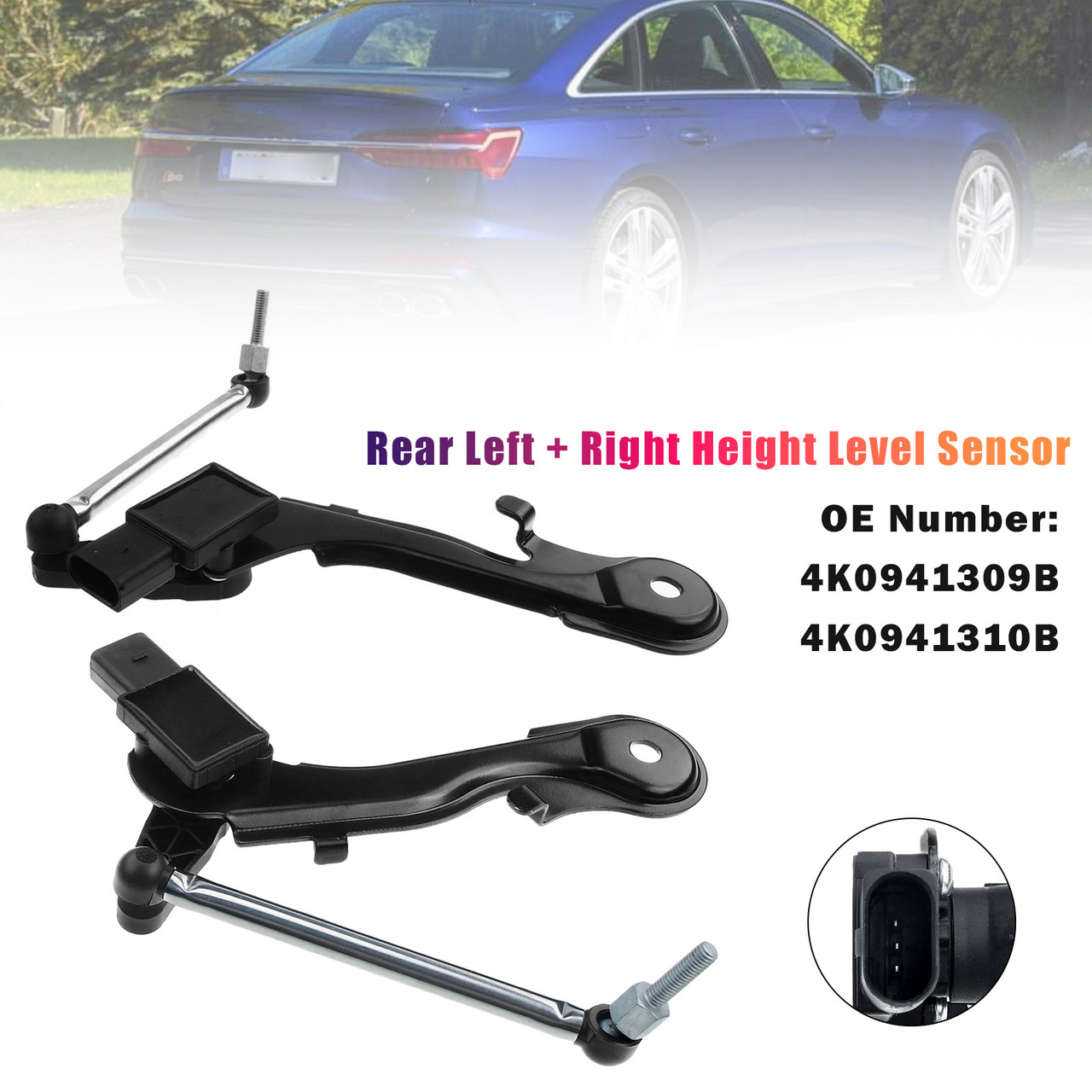 2018-2020 Audi A6 C8 A7 Sportback Q5 SQ5 Quattro Rear Left+Right Height Level Sensor Generic