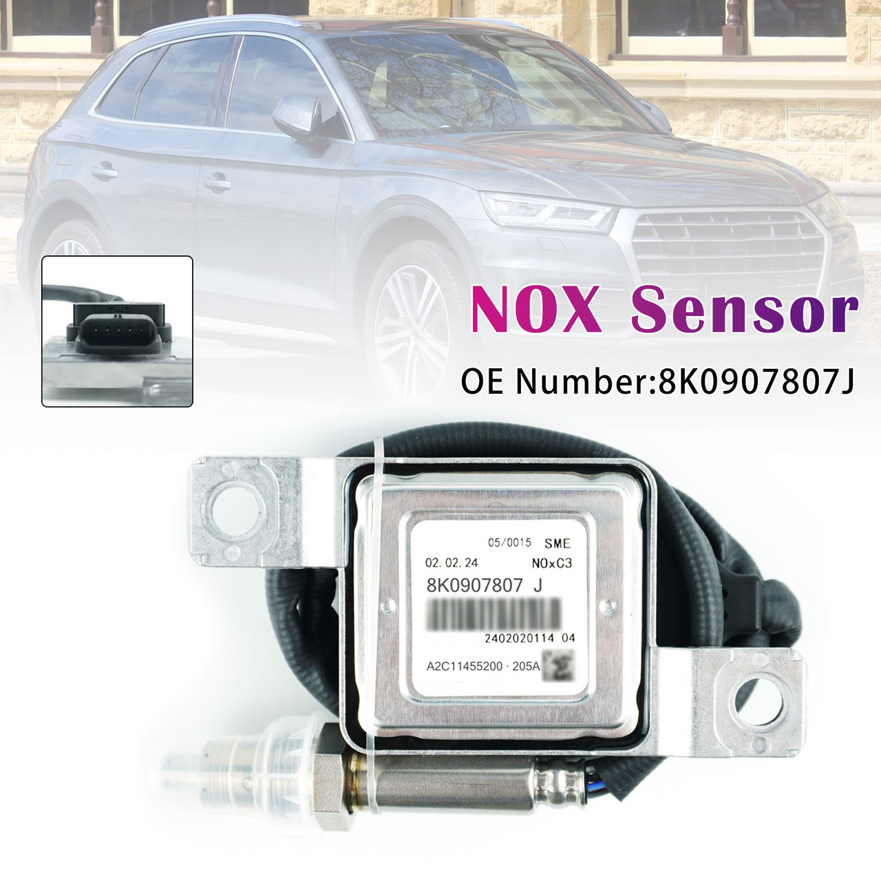 2008-2018 Audi A4 A5 A6 Q5 NOX Sensor Pre Cat 8K0907807J Generic