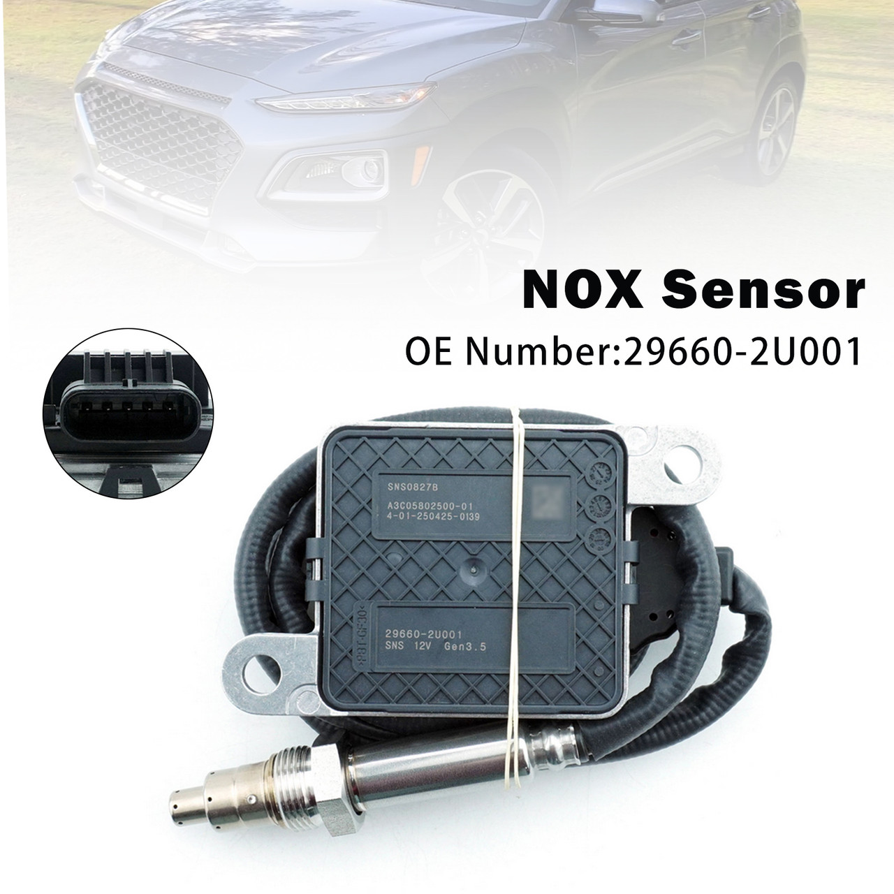 2017-2020 Hyundai Kona Kauai Nitrogen Oxide Nox Sensor 29660-2U001 Generic
