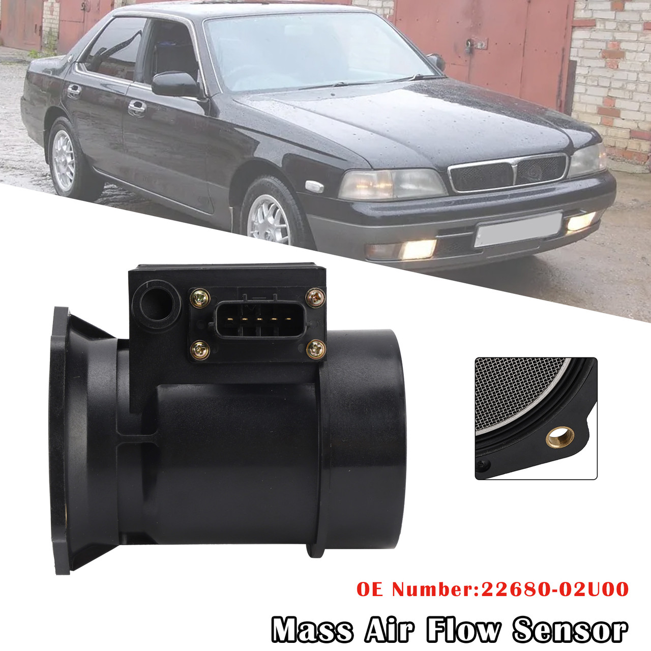 1989-1993 Nissan  Skyline Coupe (R32) 2.0 Mass Air Flow Sensor 22680-02U00 Generic