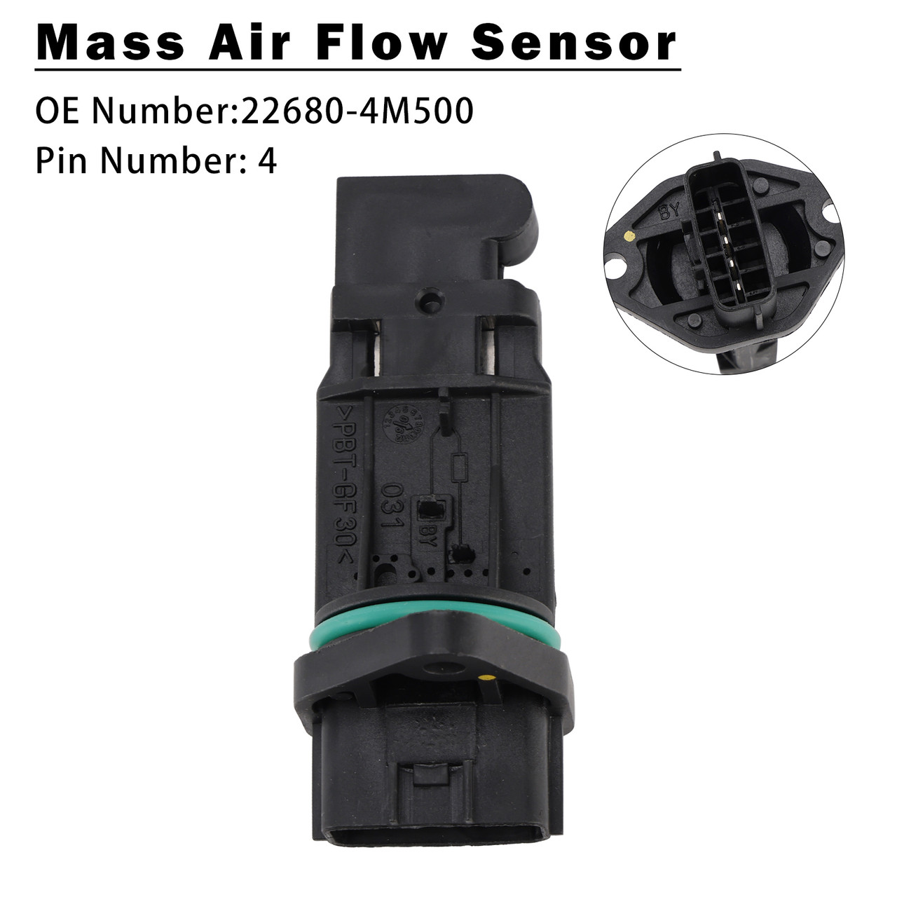 2000-2003 Nissan Pulsar N16 1.6L QG16DE Petrol Mass Air Flow Sensor 22680-4M500 Generic