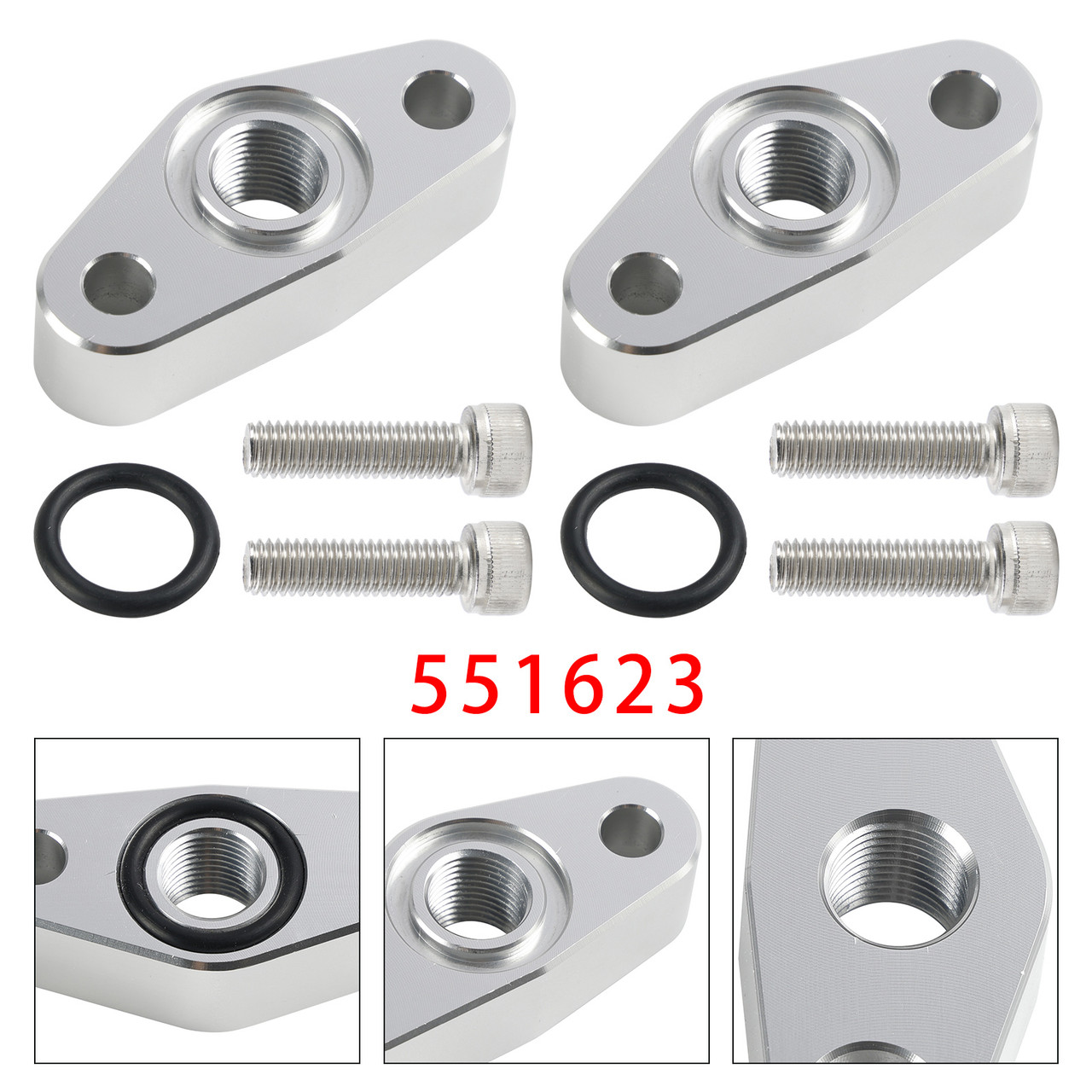 2 Pack Oil Pressure Sensor Adapter Plate M16 x 1.5 551623 For Chevy LS