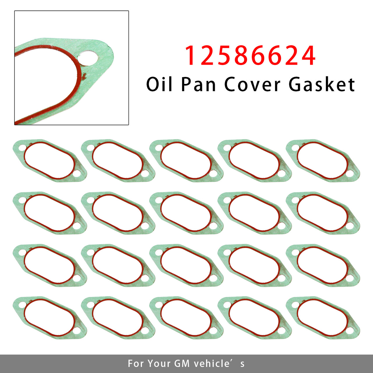 20PCS 12586624 Oil Pan Cover Gasket