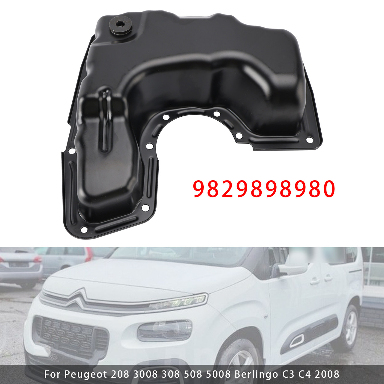 2008 Peugeot 208 3008 308 508 5008 Berlingo C3 C4 Oil Pan 9829898980 Generic