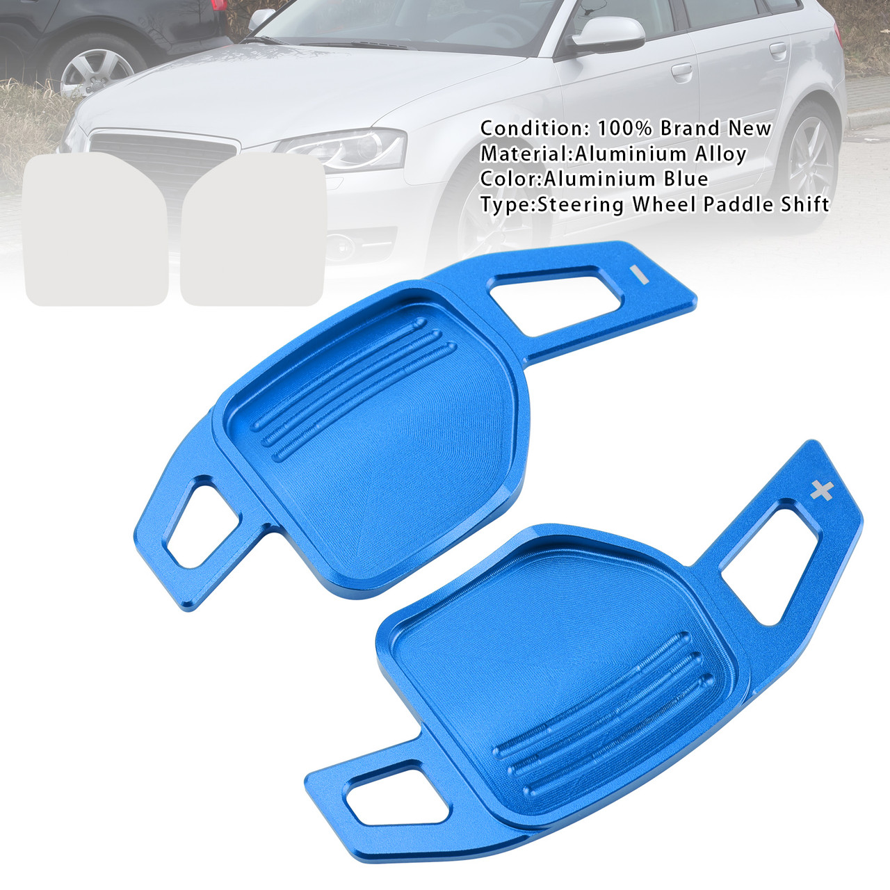 2008-2014 Audi A3 A4 A5 A6 TT Q5 Steering Wheel Paddle Shifter Aluminium Blue Generic