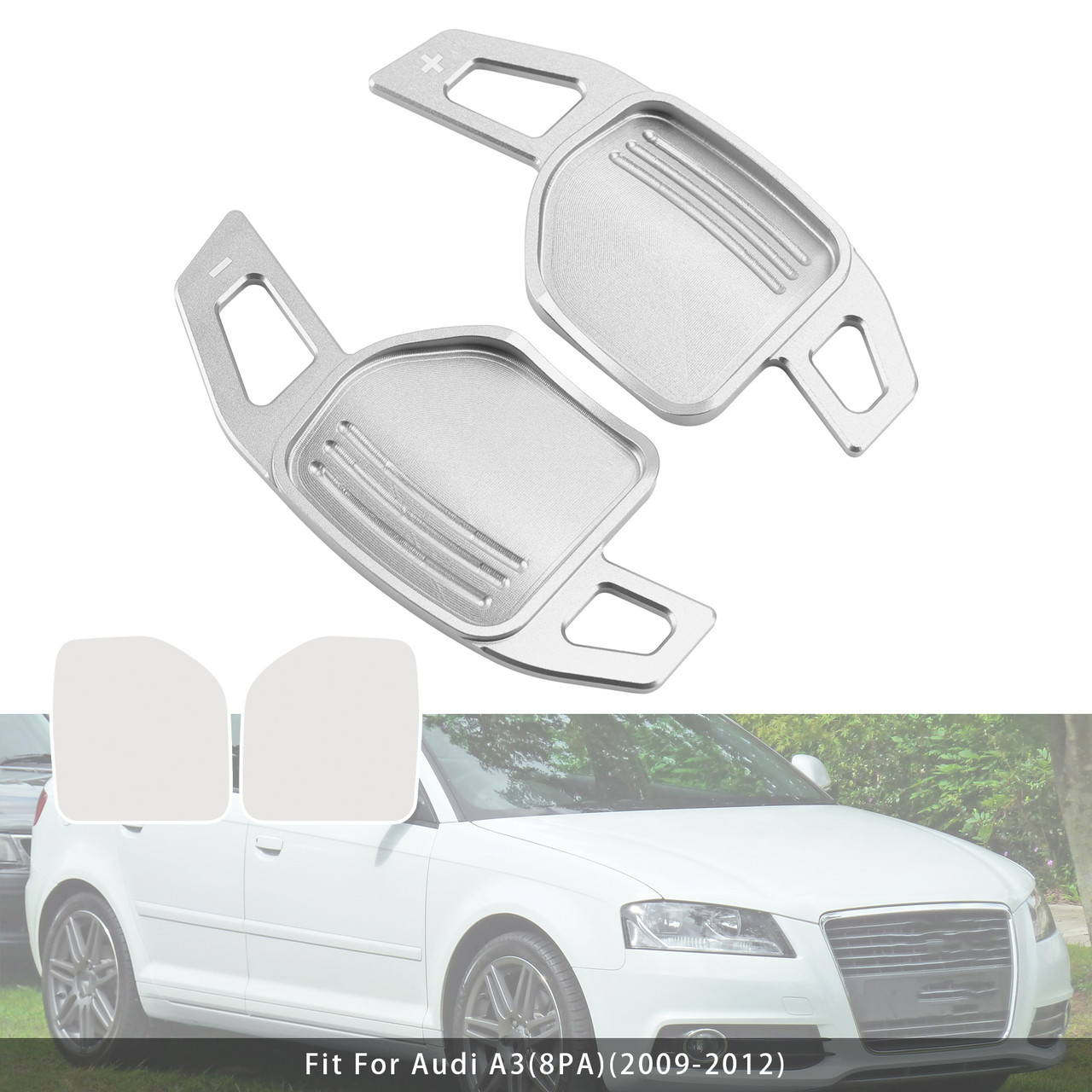 2006-2010 Audi S5 S6 S8 RS6 Q7 Steering Wheel Paddle Shifter Aluminium Silver Generic