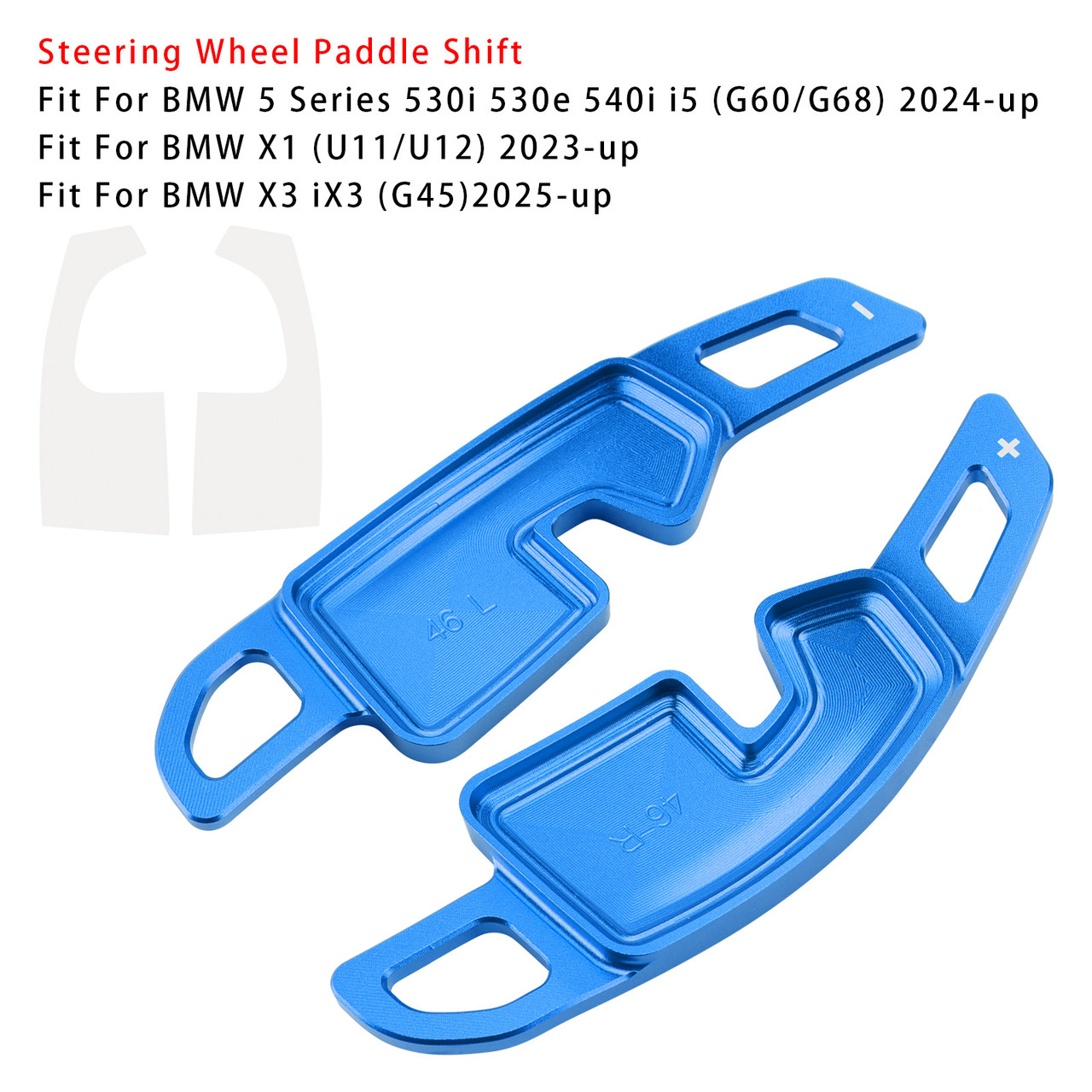 2024-up BMW 5 Series 530i 530e 540i i5 (G60/G68) Steering Wheel Paddle Shifter Blue Generic