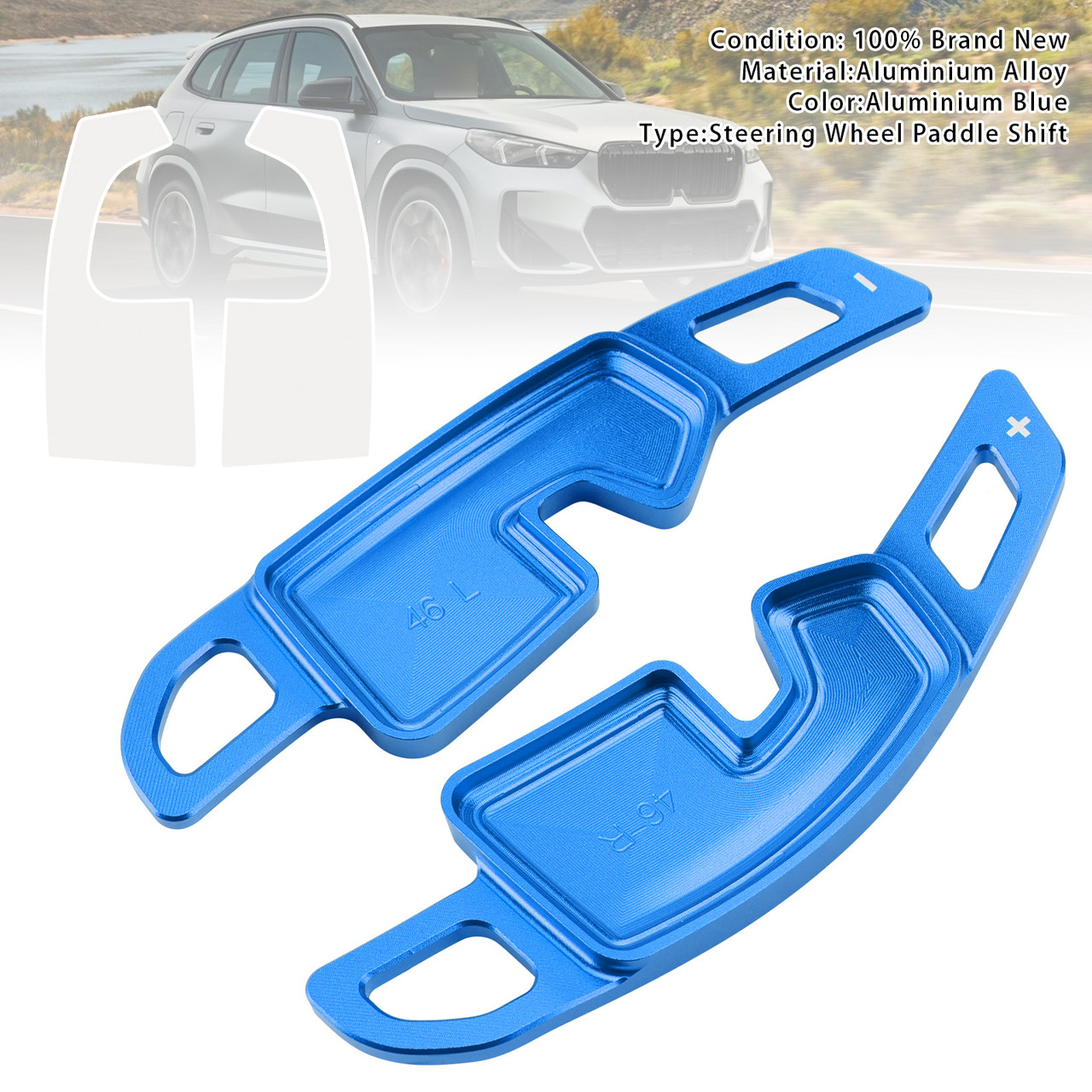 2025-up BMW X3 iX3 (G45) Steering Wheel Paddle Shifter Blue Generic