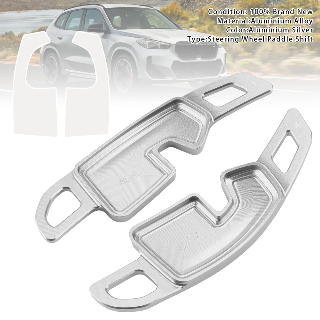 2024-up BMW 5 Series 530i 530e 540i i5 (G60/G68) Steering Wheel Paddle Shifter Silver Generic