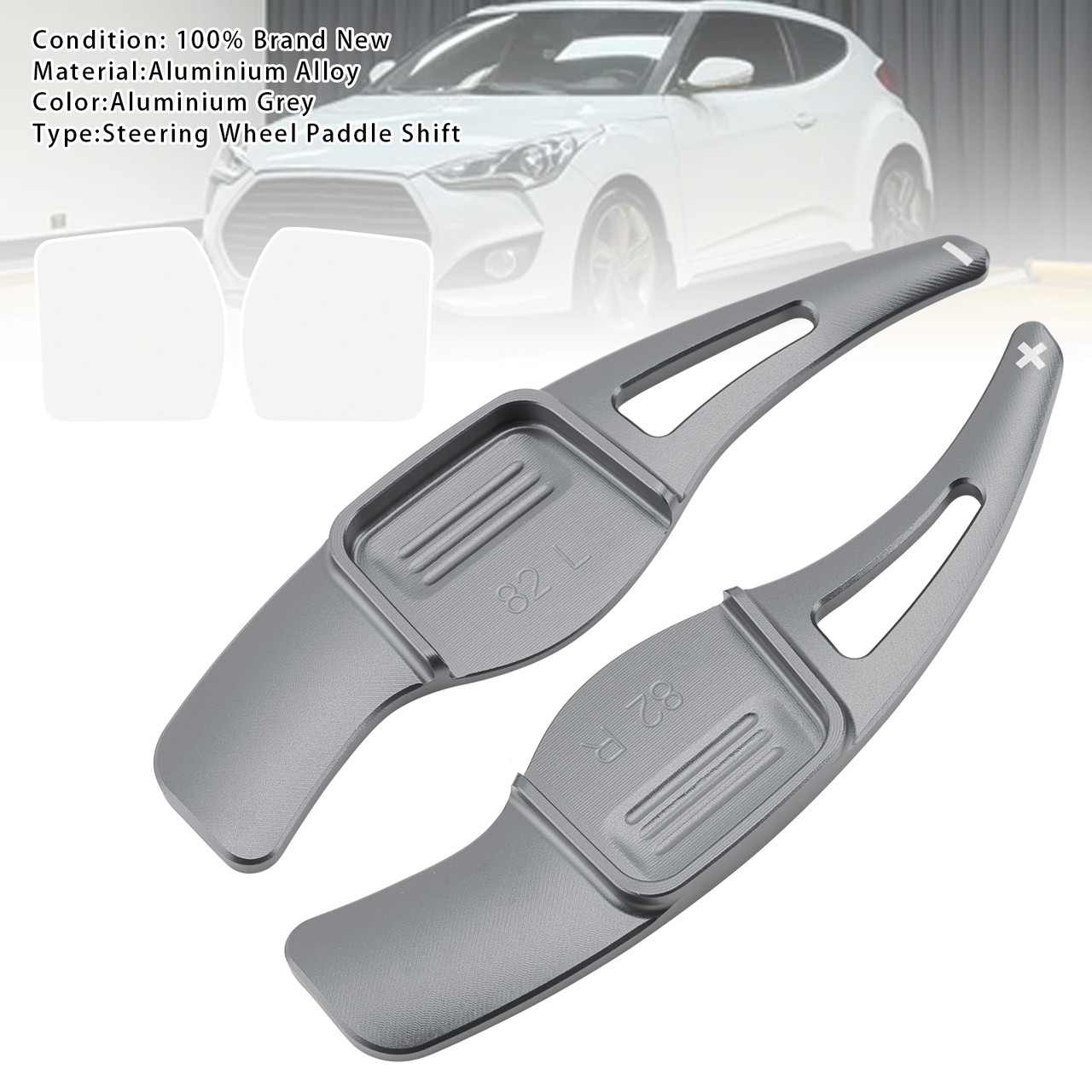 2012-2018 Hyundai 1st Gen Veloster Steering Wheel Paddle Shifter Grey Generic