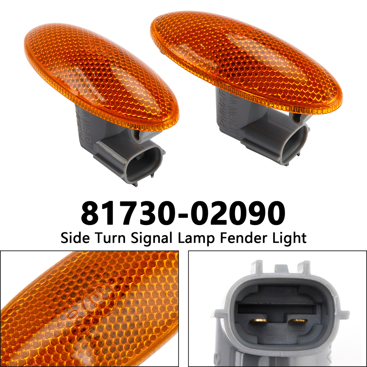 2007-2010 Toyota Corolla Side Turn Signal Lamp Fender Light 81730-02090 Amber Generic