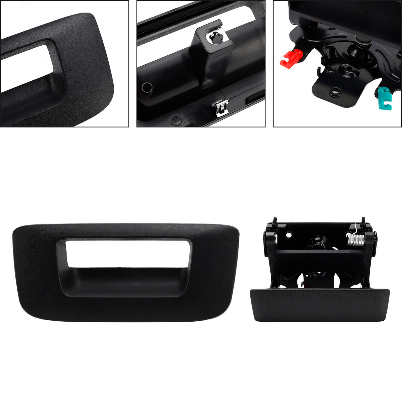 2007-2014 Chevrolet Silverado 1500 2500 3500 Tailgate Handle Set of 2 Exterior Black Generic