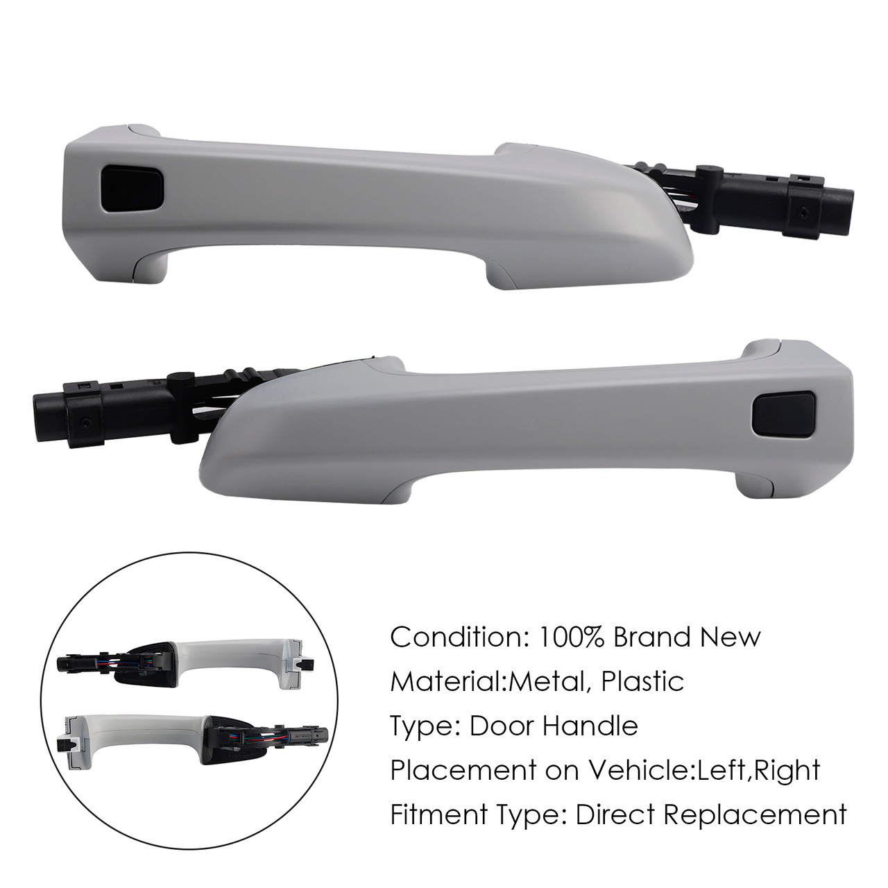 2011-2018 Porsche Cayenne Left&Right Side Exterior Door Handle 95853120501G2X Generic