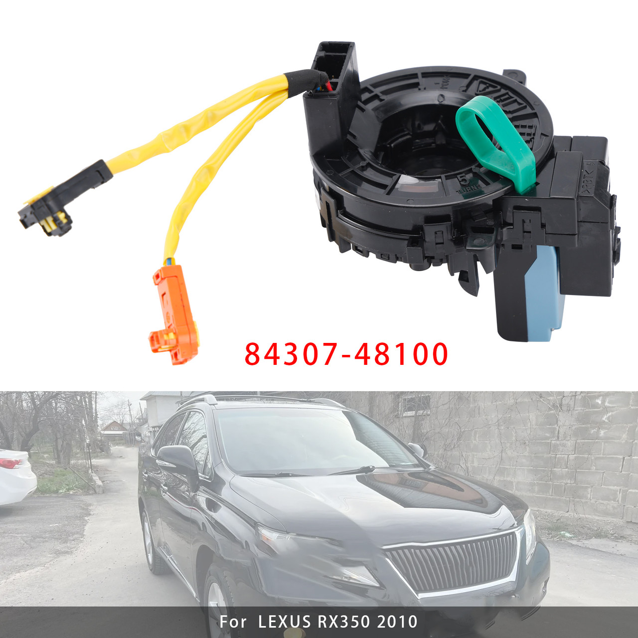 2010-2012 LEXUS RX450H Clock Spring With Angle Sensor With Heated 84307-48100 Generic