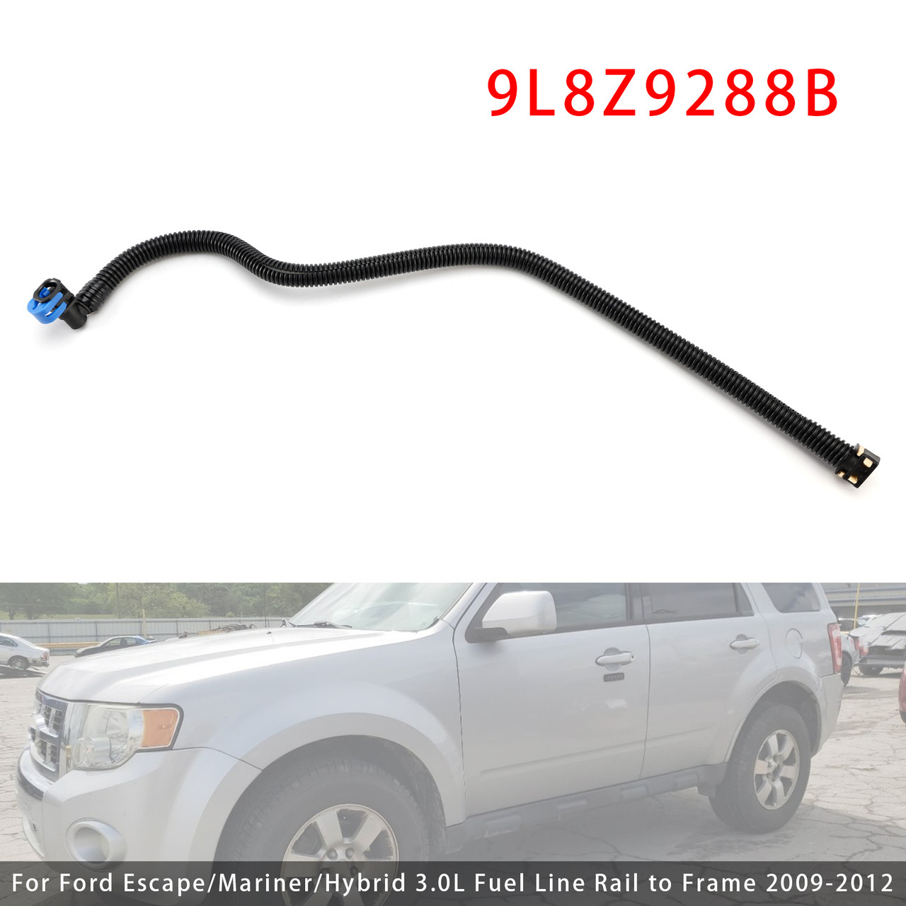 2009-2012 Ford Escape/Mariner/Hybrid 3.0L Fuel Line Rail to Frame 9L8Z9288B Generic