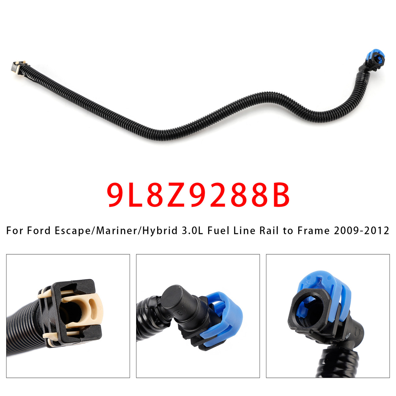 2009-2012 Ford Escape/Mariner/Hybrid 3.0L Fuel Line Rail to Frame 9L8Z9288B Generic
