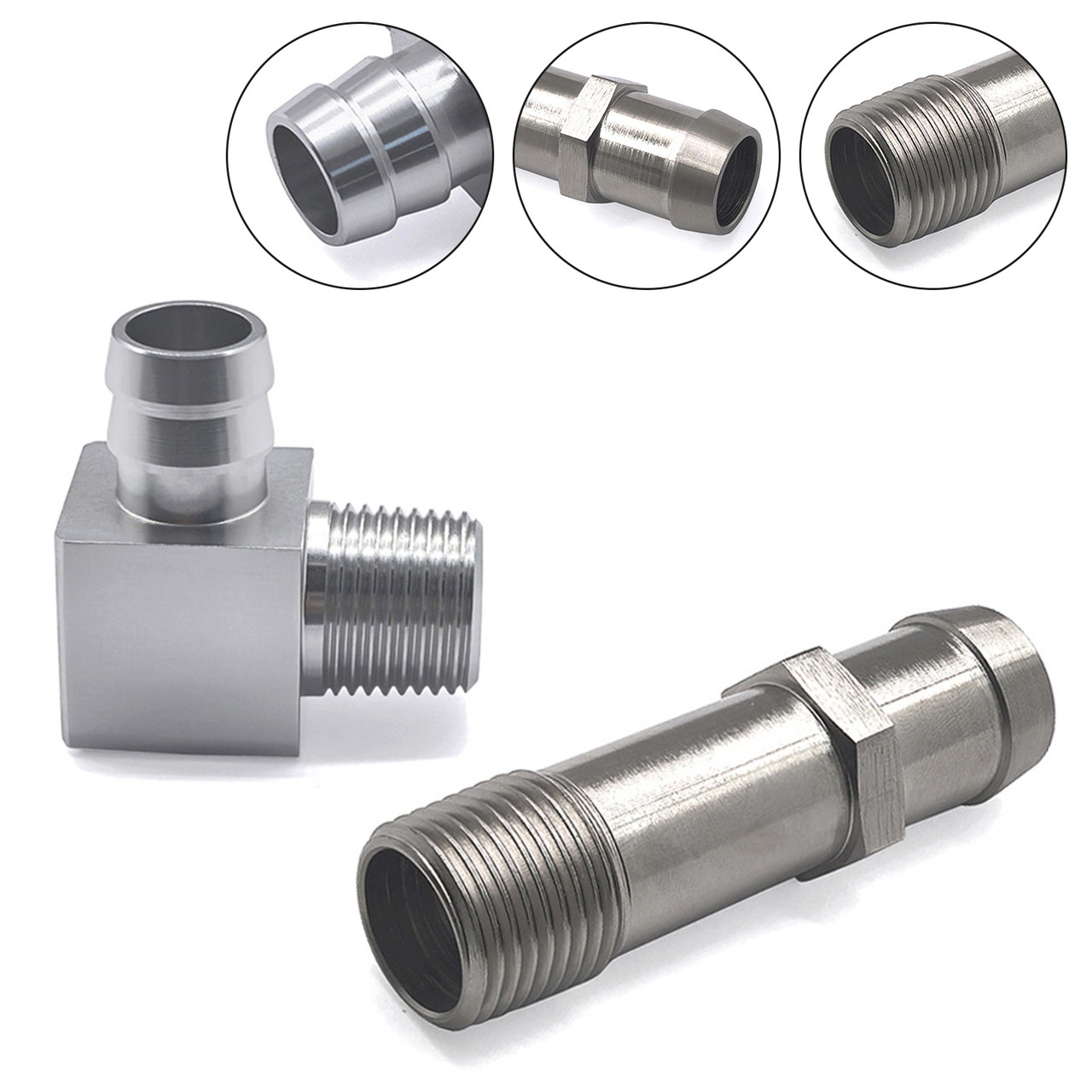 1960-1979 Impala Caprice Belair 2PCS Heater Hose Fitting 3/4" Water Pump 5/8" Intake 4530/9514X Generic