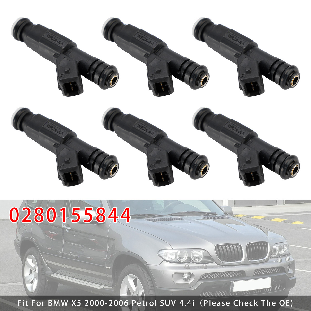 1998-2008 Ford Falcon LTD Fairlane 6Pcs Fuel Injector 0280155844 Generic