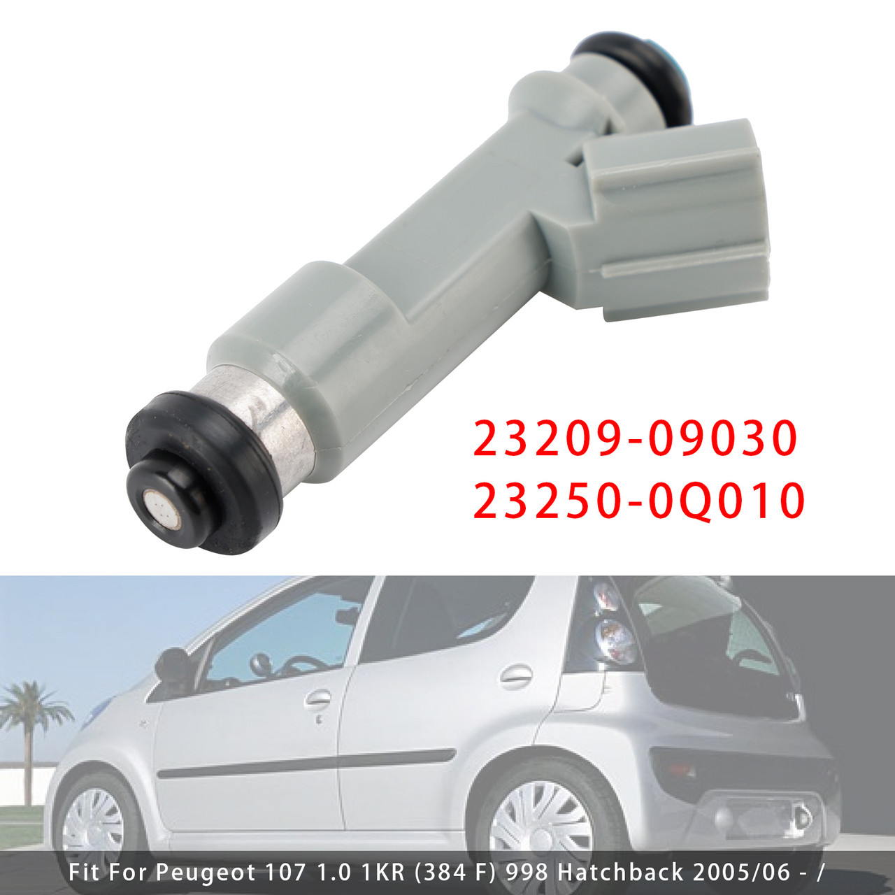 2005- Toyota Citroen Peugeot 1.0 1Pcs Fuel Injector 23209-09030 23250-0Q010 Generic
