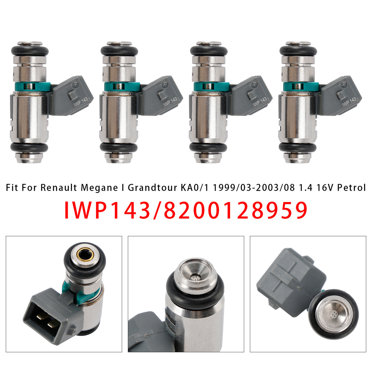1998-2007 Renault Clio II BB 4Pcs Fuel Injector 8200128959 Generic