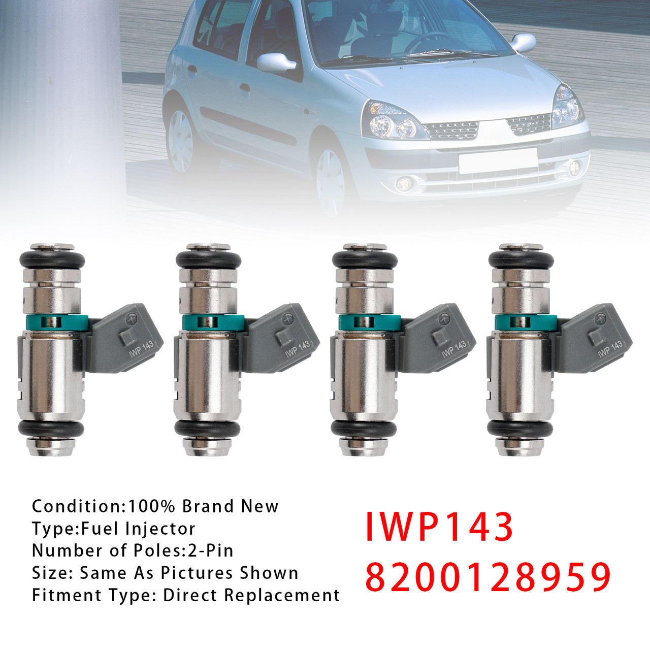 1999-2003 Renault Scénic I 4Pcs Fuel Injector 8200128959 Generic