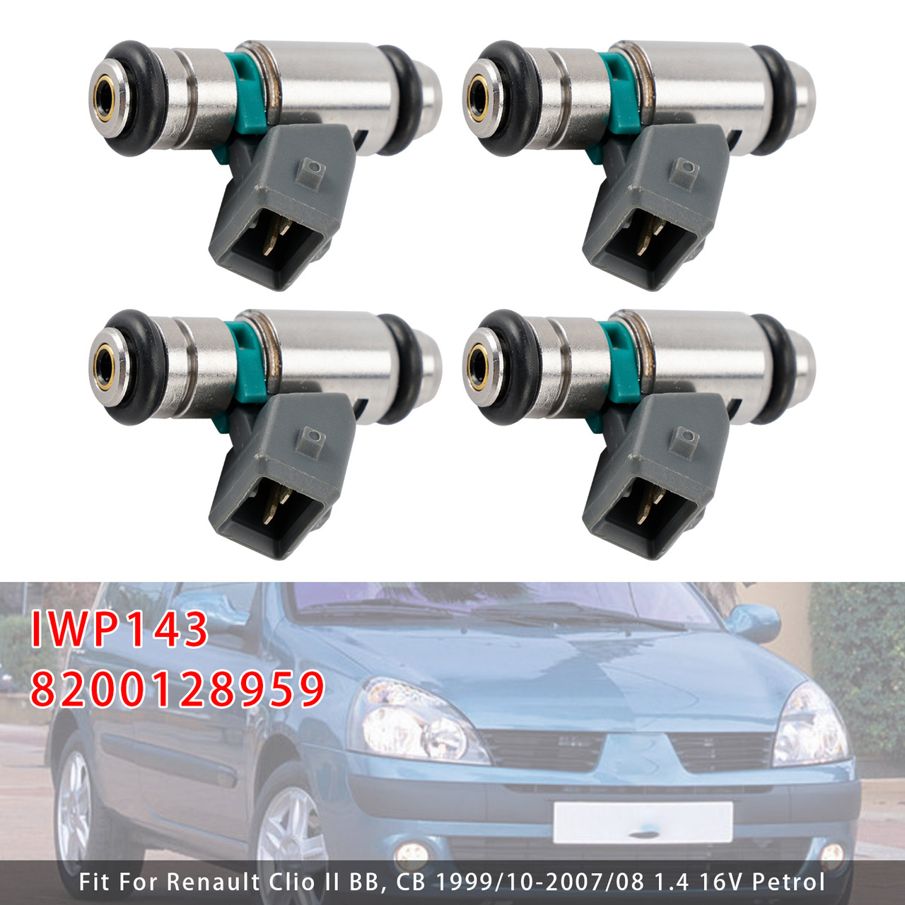 2002-2007 Renault Thalia I 4Pcs Fuel Injector 8200128959 Generic