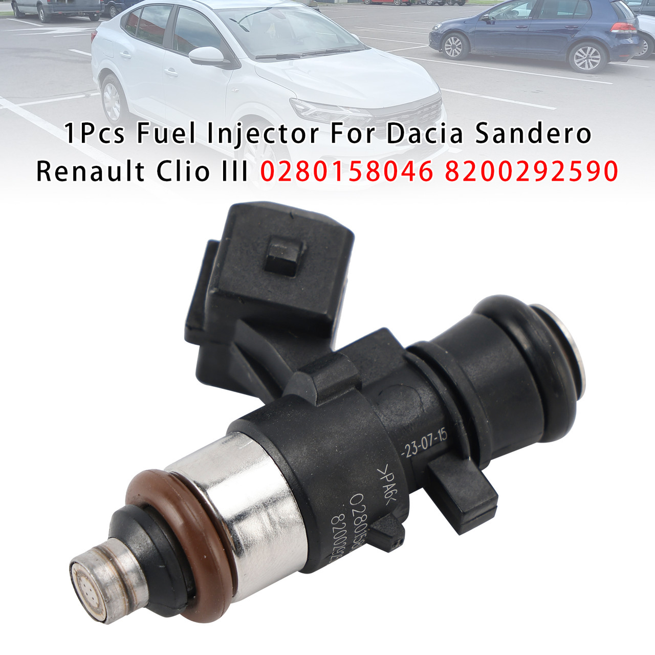 2008-2022 Dacia Sandero 1Pcs Fuel Injector 0280158046 8200292590 Generic