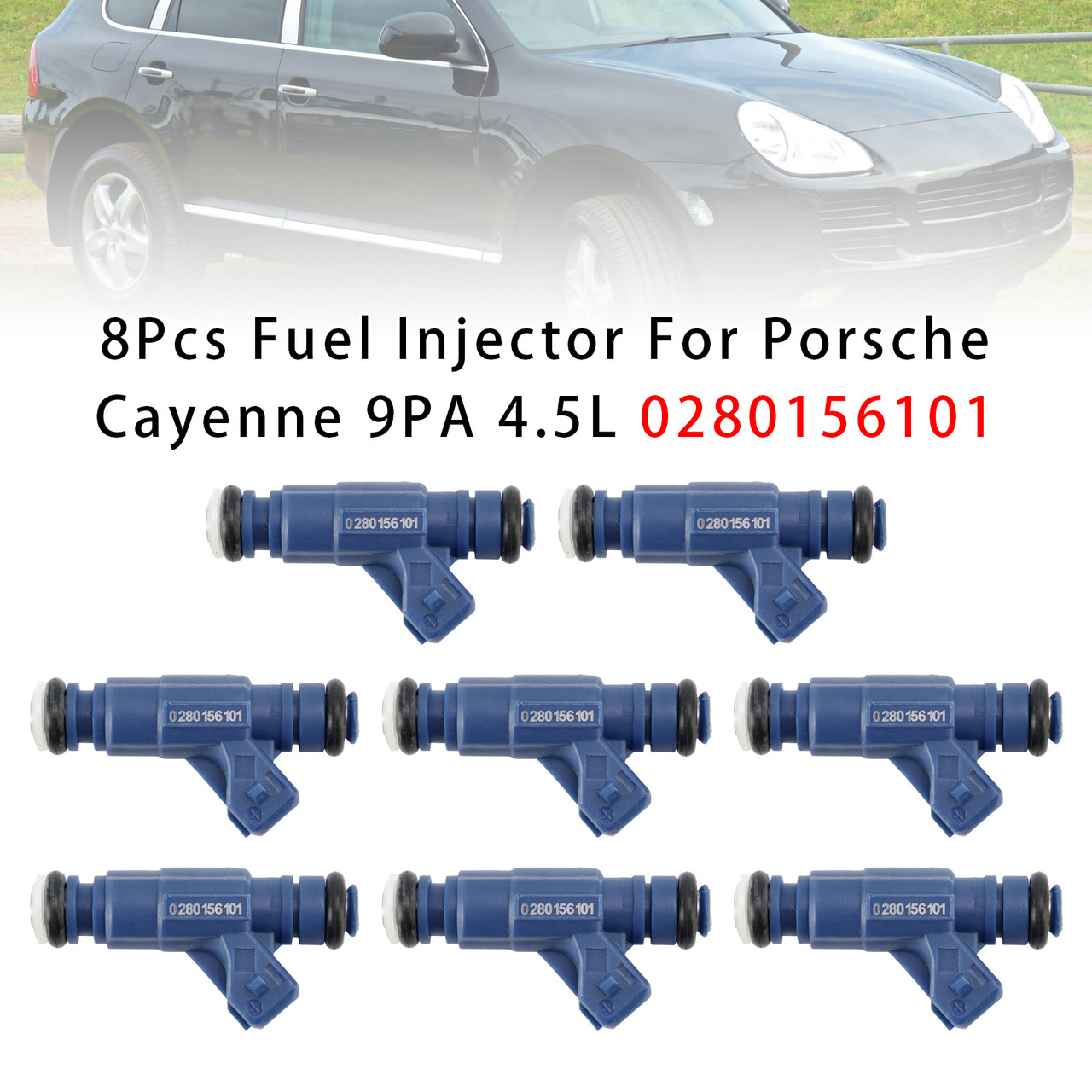 Porsche Cayenne 9PA 4.5L 0280156101 8Pcs Fuel Injector Generic