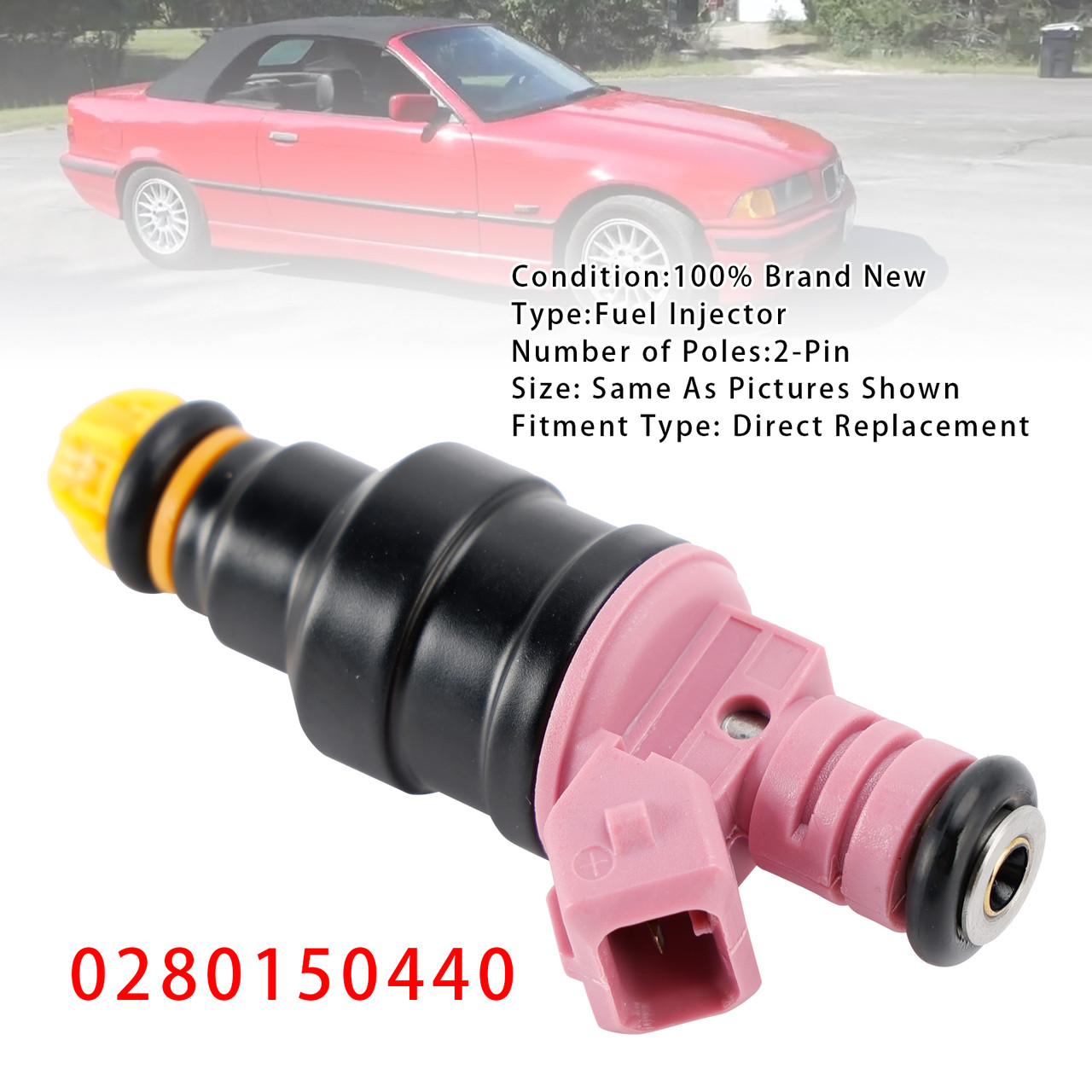 1996-2000 BMW E36 328i M3 E39 Z3 2.8L 3.2L 1Pcs Fuel Injector 0280150440 Generic