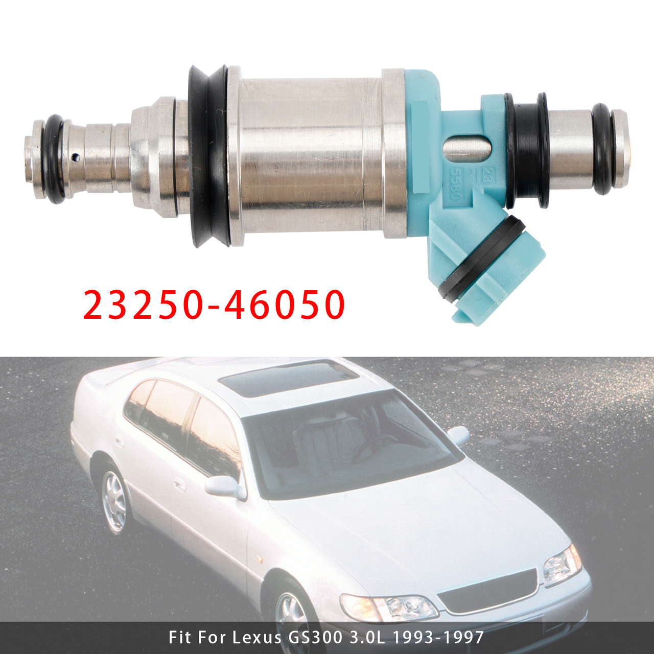 1993-1997 Lexus GS300 3.0L 1Pcs Fuel Injector 23250-46050 Generic