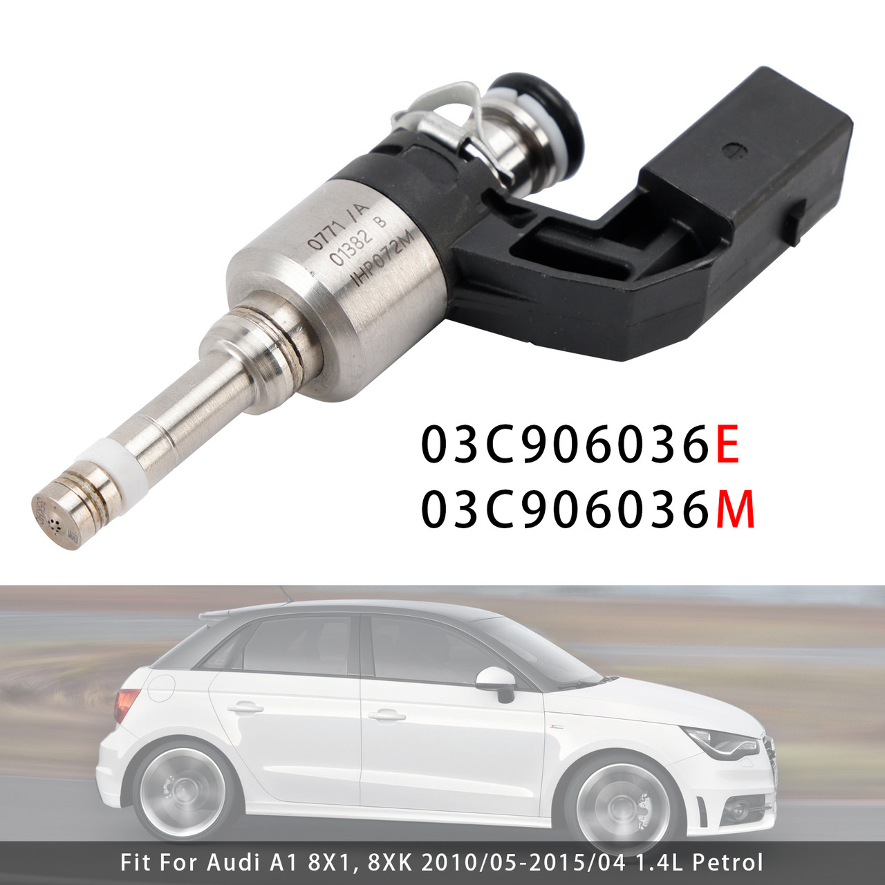 2010-2015 Audi A1 Sportback 1Pcs Fuel Injector 03C906036E 03C906036M Generic