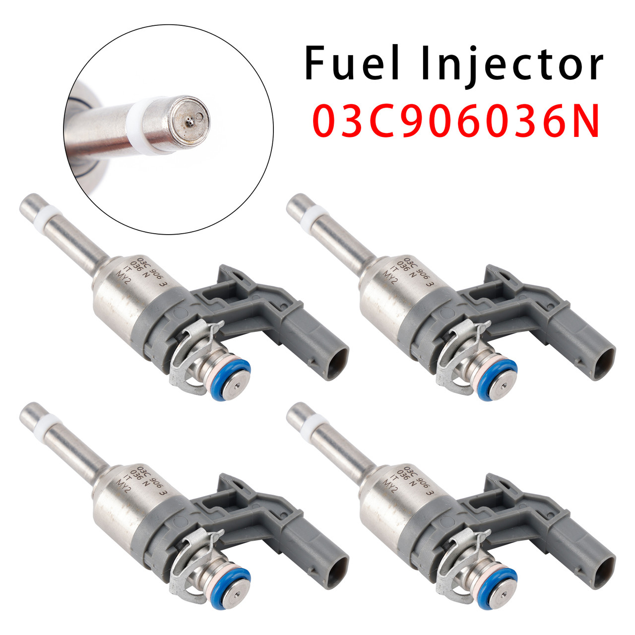 2010-2014 Skoda Fabia Petrol 4Pcs Fuel Injector 03C906036N Generic