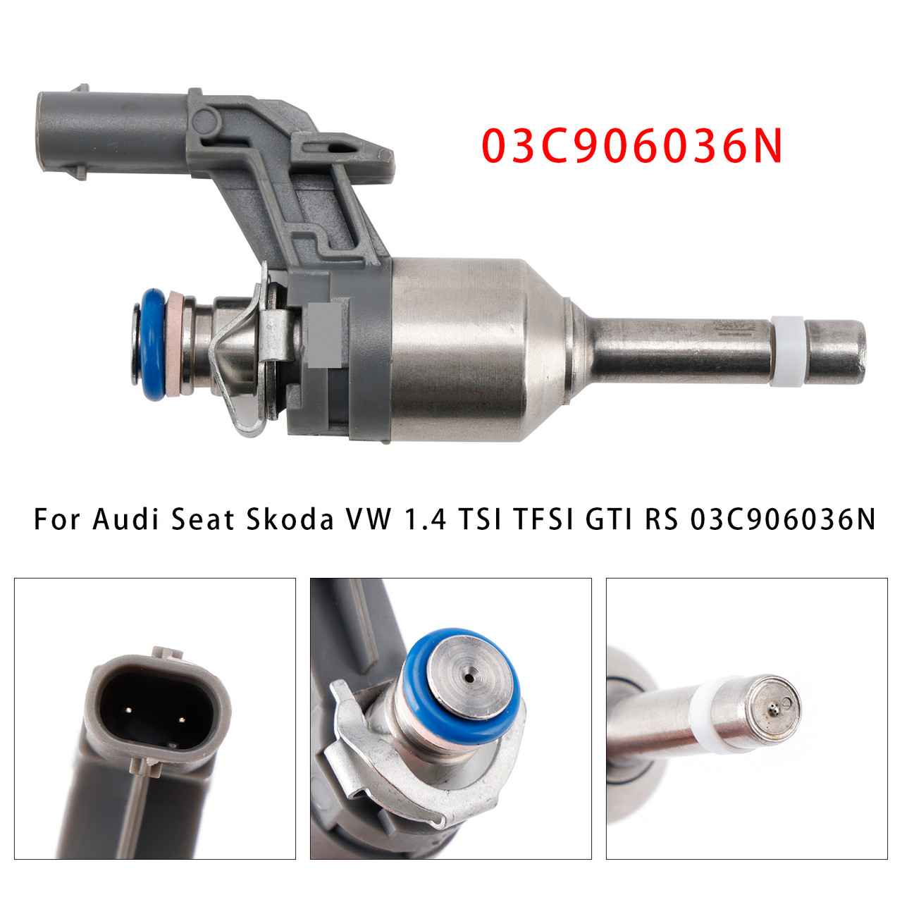 2009-2015 Seat Ibiza Petrol Alhambra 1Pcs Fuel Injector 03C906036N Generic