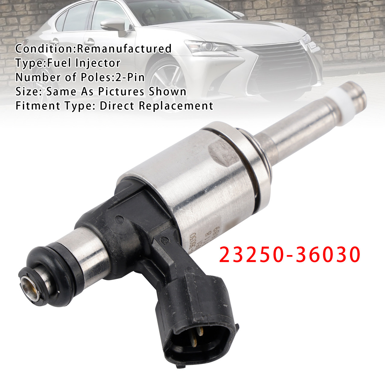 2015-2018 Lexus IS200T RC200T NX200T 2.0L 1Pcs Fuel Injector 23250-36030 Generic