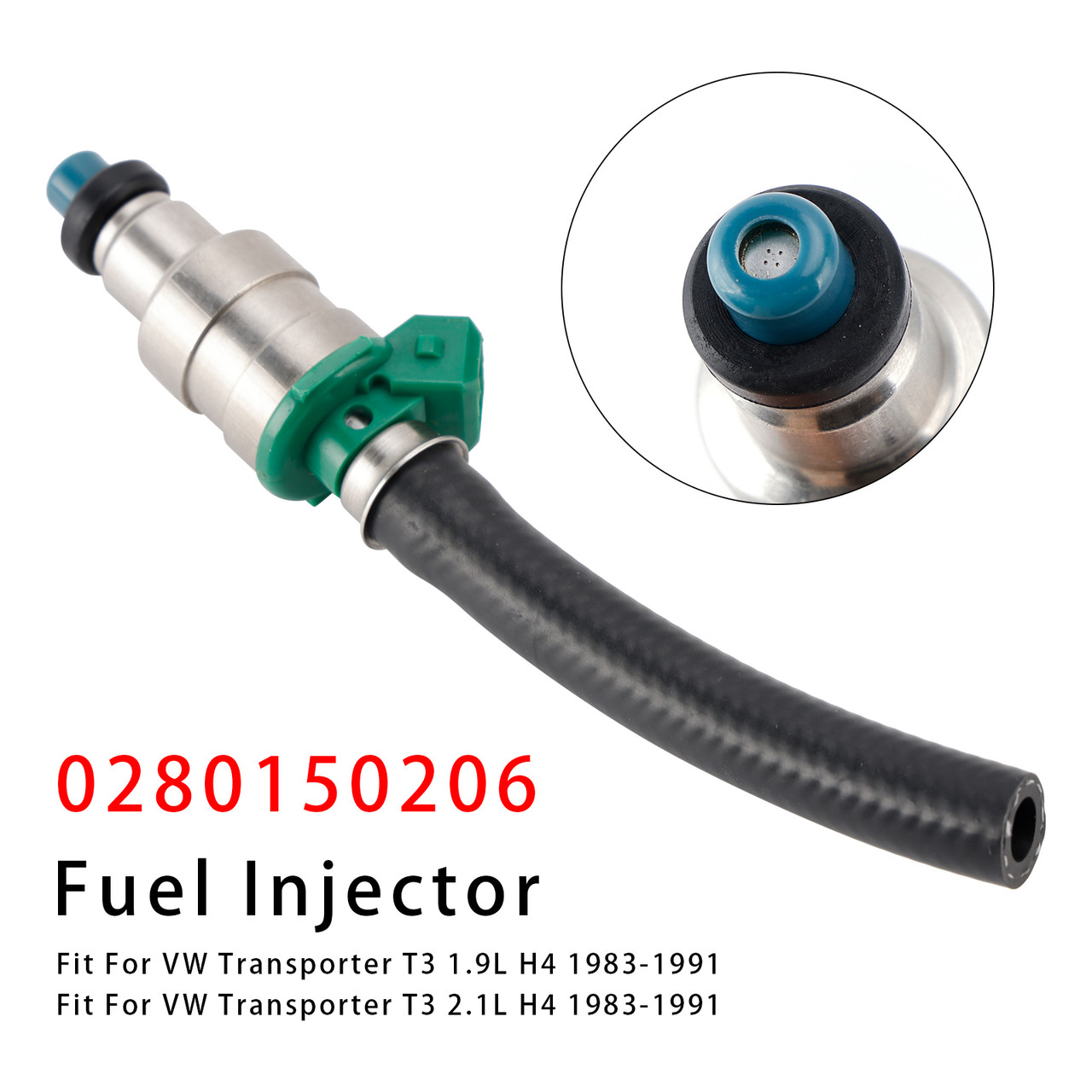 1983-1991 VW Transporter T3 1.9L 2.1L H4 1Pcs Fuel Injector 0280150206 Generic