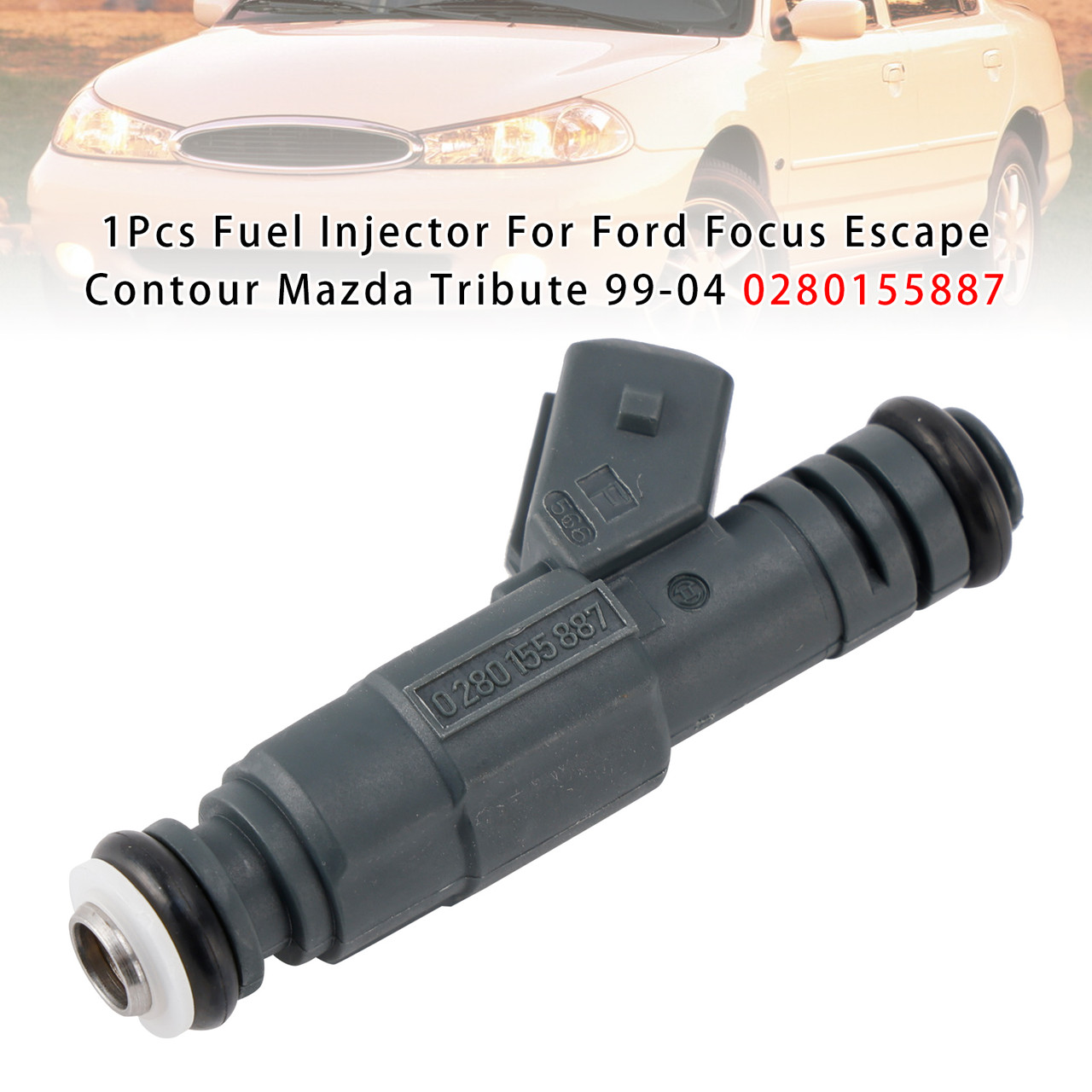 1999-2004 Ford Contour Escape Focus L4 2.0L 1Pcs Fuel Injector 0280155887 Generic
