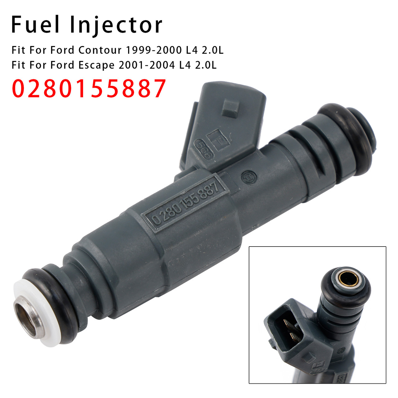 2001-2004 Mazda Tribute L4 2.0L 1Pcs Fuel Injector 0280155887 Generic